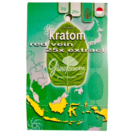 Kratom Indonesia Red Vein 25x Extract. 2gr